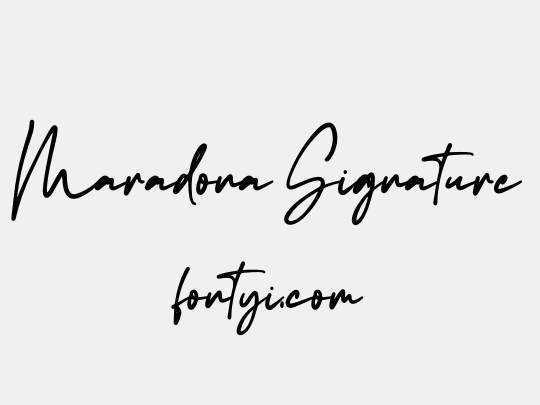 Maradona Signature
