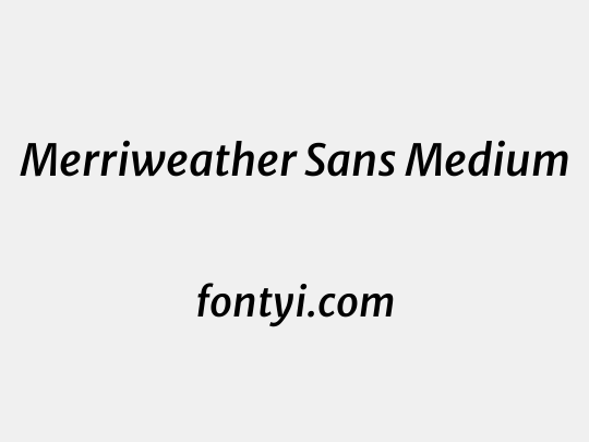 Merriweather Sans Medium