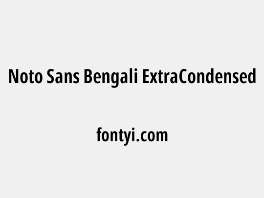 Noto Sans Bengali ExtraCondensed SemiBold