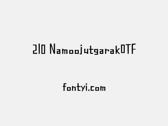 210 NamoojutgarakOTF