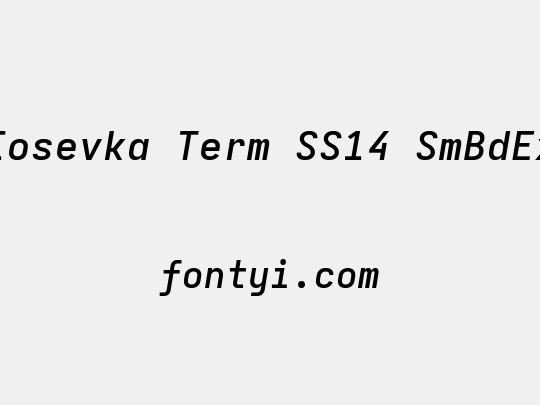 Iosevka Term SS14 SmBdEx