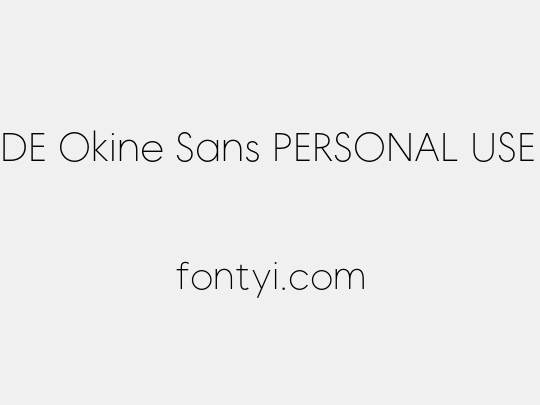MADE Okine Sans PERSONAL USE Thin