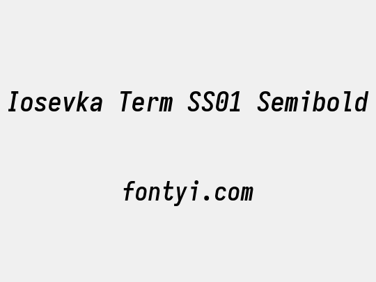 Iosevka Term SS01 Semibold