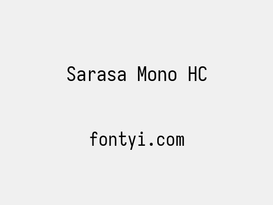 Sarasa Mono HC