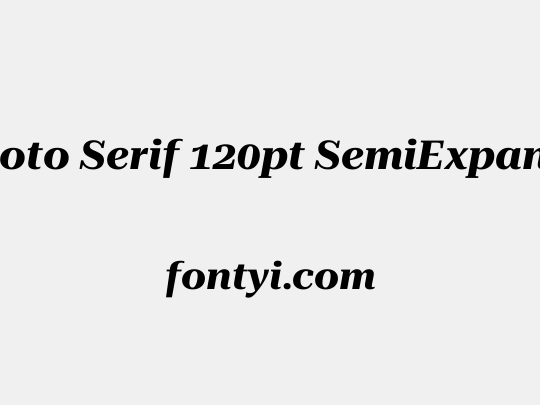 Roboto Serif 120pt SemiExpanded