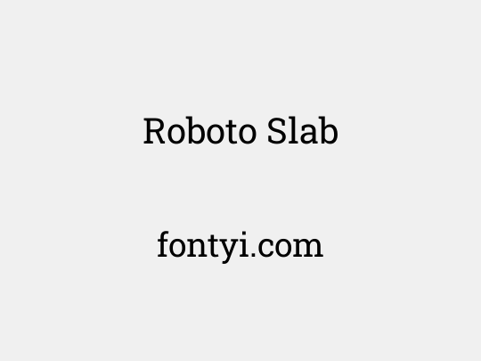 Roboto Slab