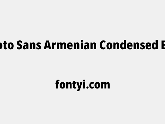 Noto Sans Armenian Condensed Black