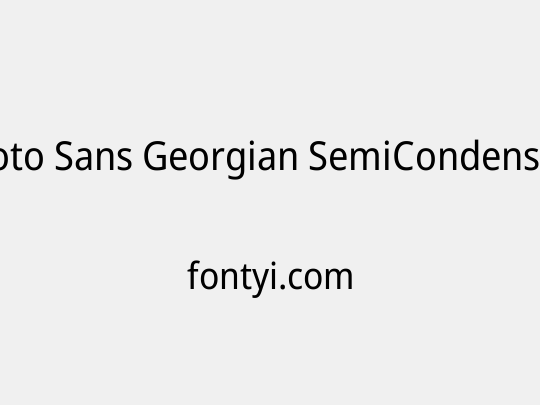 Noto Sans Georgian SemiCondensed