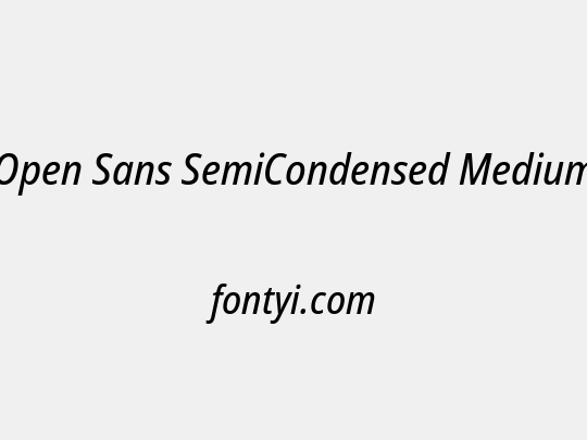 Open Sans SemiCondensed Medium