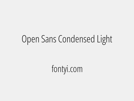 Open Sans Condensed Light