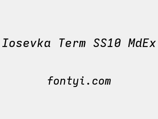 Iosevka Term SS10 MdEx