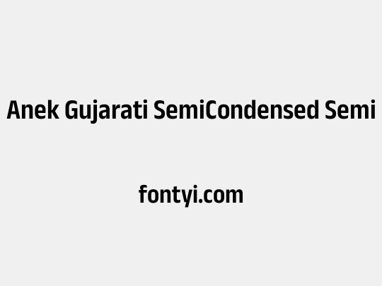 Anek Gujarati SemiCondensed SemiBold