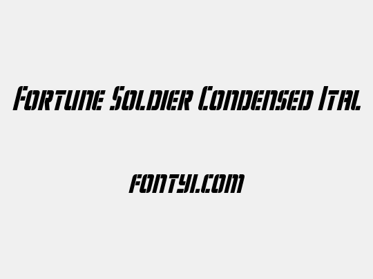 Fortune Soldier Condensed Ital