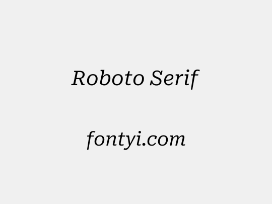 Roboto Serif