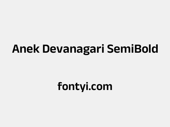 Anek Devanagari SemiBold