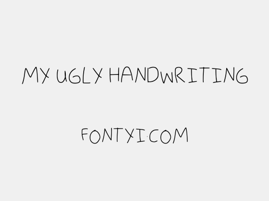My Ugly Handwriting