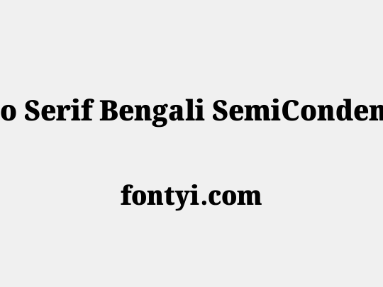 Noto Serif Bengali SemiCondensed Black