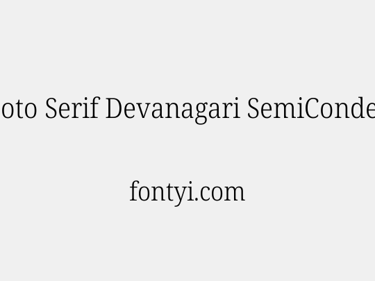 Noto Serif Devanagari SemiCondensed Light