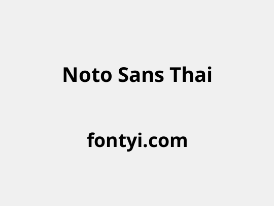 Noto Sans Thai