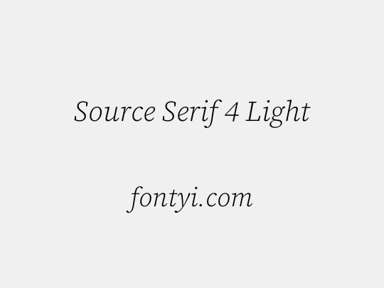 Source Serif 4 Light