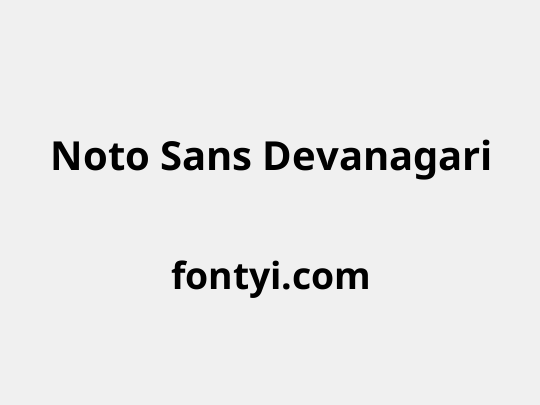Noto Sans Devanagari