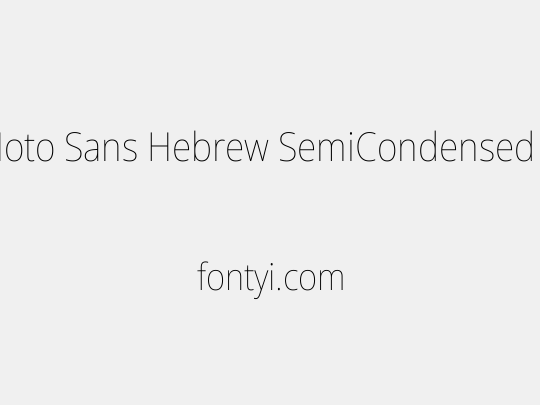 Noto Sans Hebrew SemiCondensed Thin