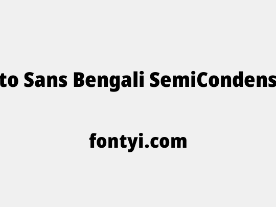 Noto Sans Bengali SemiCondensed Black