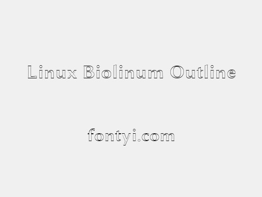 Linux Biolinum Outline