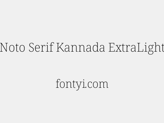 Noto Serif Kannada ExtraLight