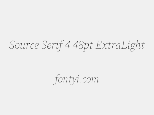 Source Serif 4 48pt ExtraLight
