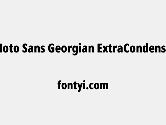 Noto Sans Georgian ExtraCondensed Black