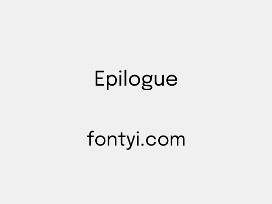 Epilogue