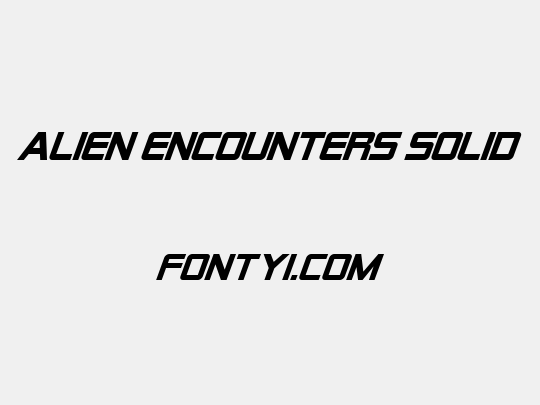 Alien Encounters Solid