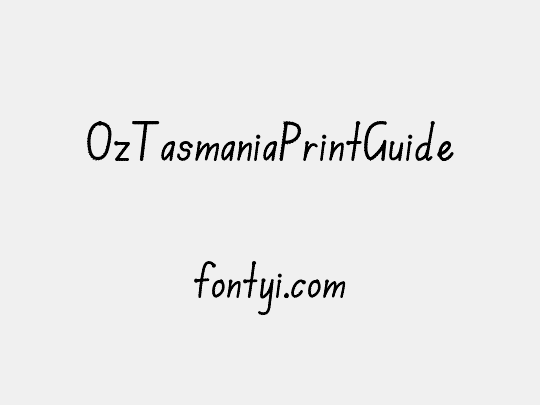 OzTasmaniaPrintGuide