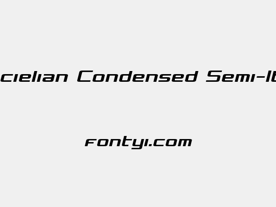Concielian Condensed Semi-Italic