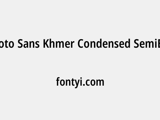 Noto Sans Khmer Condensed SemiBold