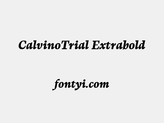 CalvinoTrial Extrabold