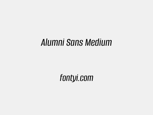 Alumni Sans Medium