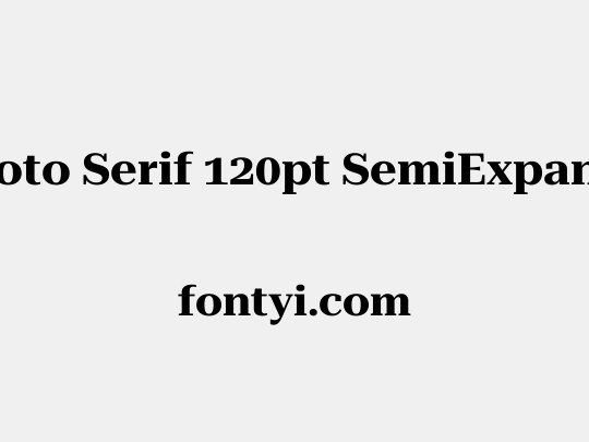 Roboto Serif 120pt SemiExpanded