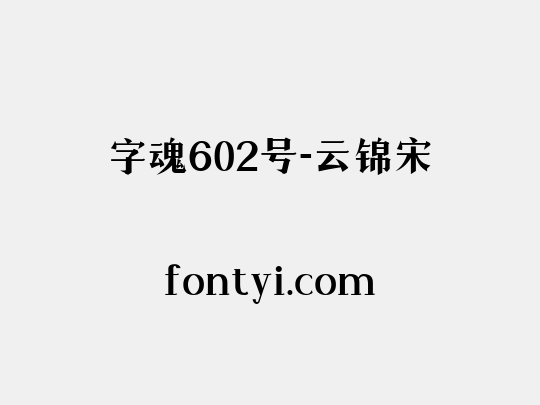 字魂602号-云锦宋