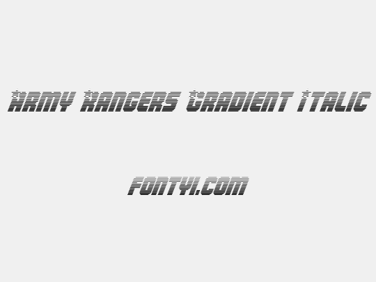 Army Rangers Gradient Italic