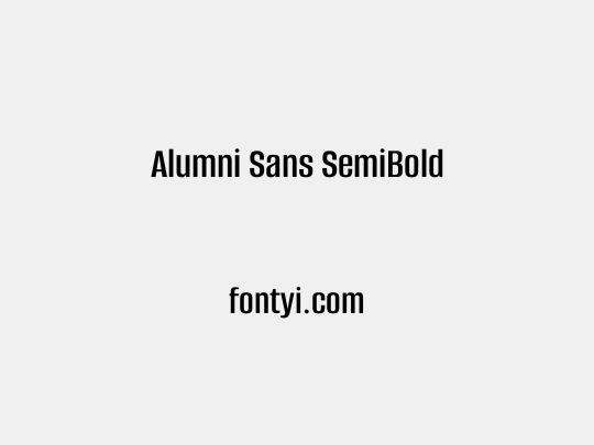 Alumni Sans SemiBold