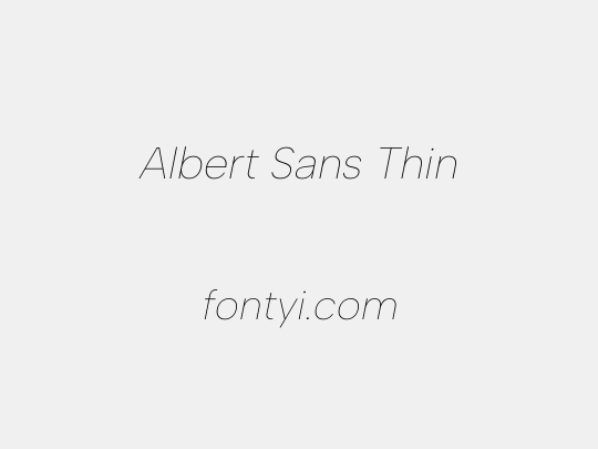 Albert Sans Thin