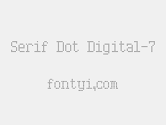 Serif Dot Digital-7