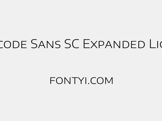 Encode Sans SC Expanded Light