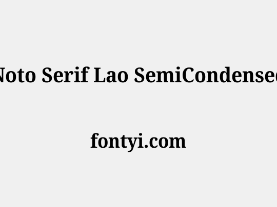 Noto Serif Lao SemiCondensed