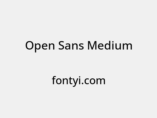 Open Sans Medium