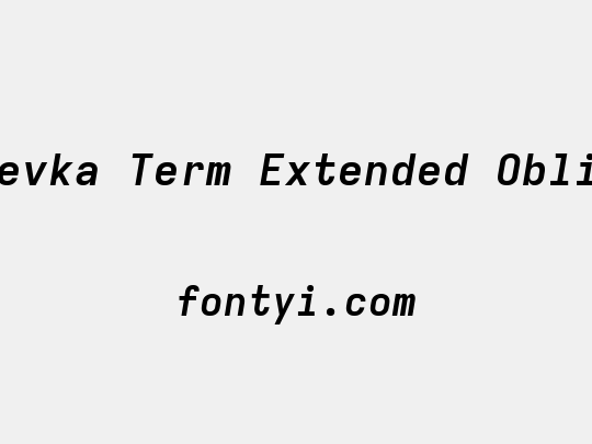 Iosevka Term Extended Oblique