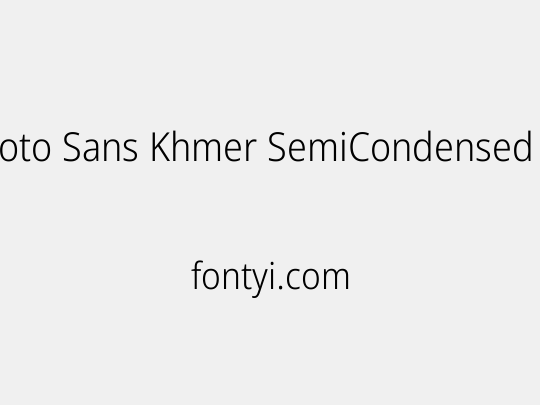Noto Sans Khmer SemiCondensed Light