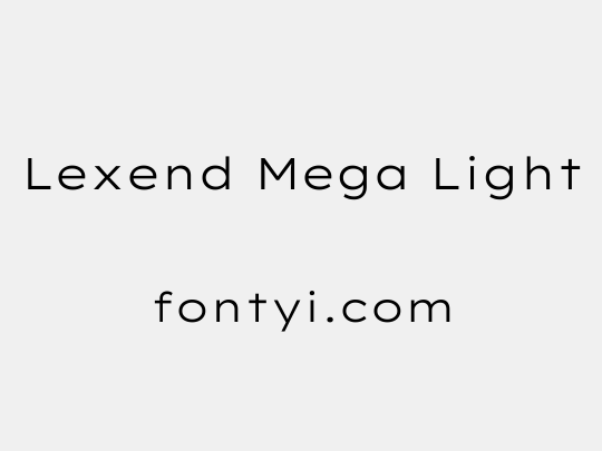Lexend Mega Light